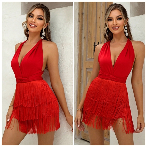 White Fringe Detail Romper - Picture 6 of 7